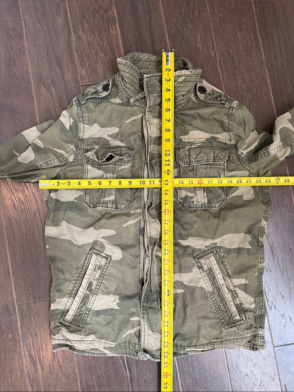 Vintage 2000’sAbercrombie & Fitch Camo Military Field Jacket Men's XL Distressed - Picture 14 of 14